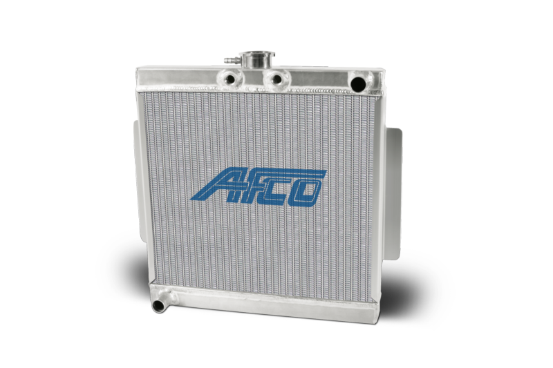 Aluminum Satin Radiator Mini/Micro Sprint Stand-Up Single Pass 1 Inch Inlet/Outlet