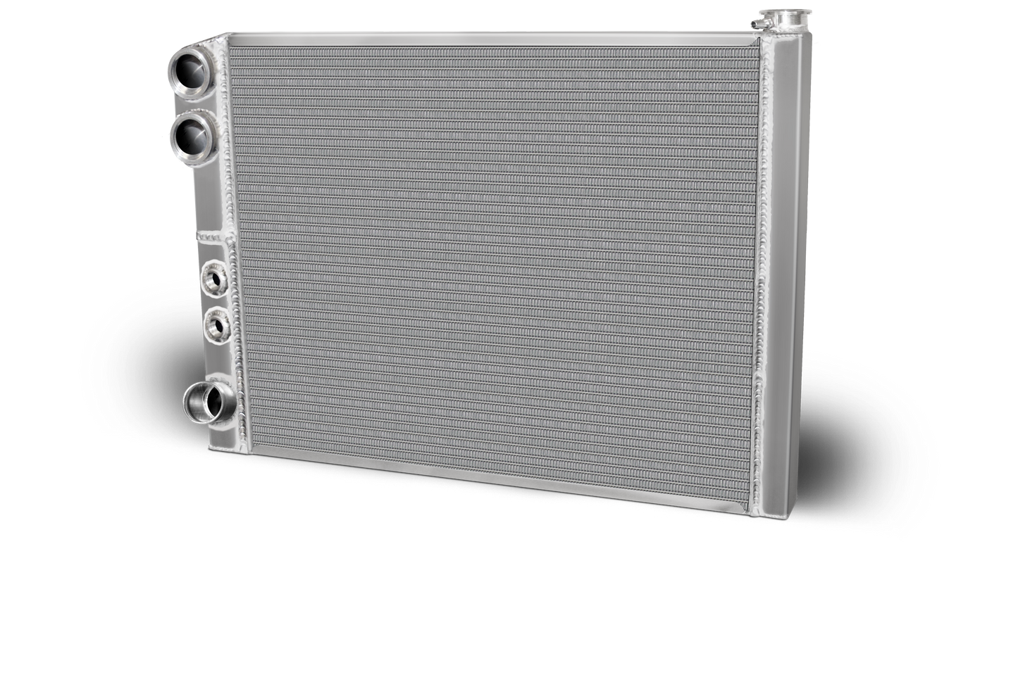 Double Pass Radiator Chevy 27.5 X 19 X 1.50 Core, Universal 20 AN Female Inlet