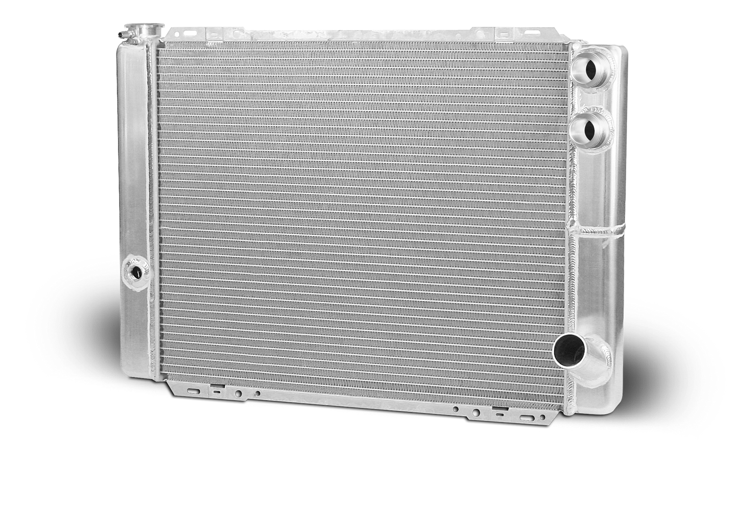 Aluminum Radiator Circle Track/Late Model  27.5 Inch Double Pass Chevy Two Male 20AN Inlets