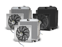 1955-56 Chevy Car Aluminum Radiator and Shroud - Chevy Engine