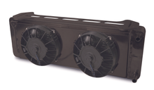 Aluminum Black  Heat Exchanger With Dual Fans  1999-04 Ford Lightning/F150    Double Pass