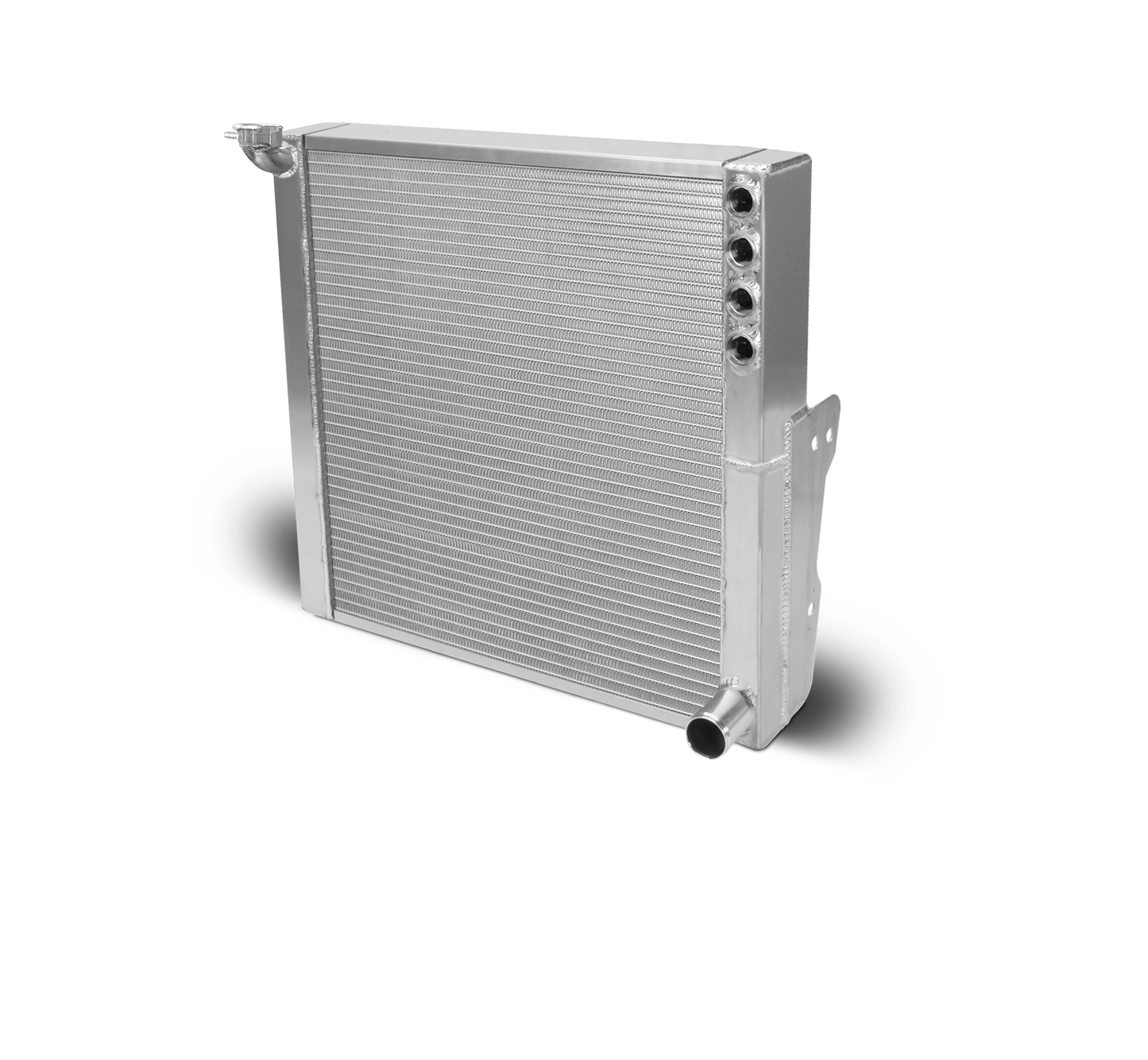 Aluminum Satin Radiator Dzus Mount Double Pass for Sprint Car