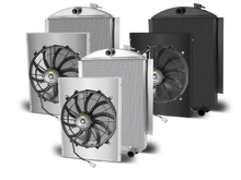 1942-48 Ford Car Aluminum Radiator and Shroud - Chevy Engine