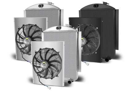 1938 Chevy Car Aluminum Radiator and Shroud - Chevy Engine