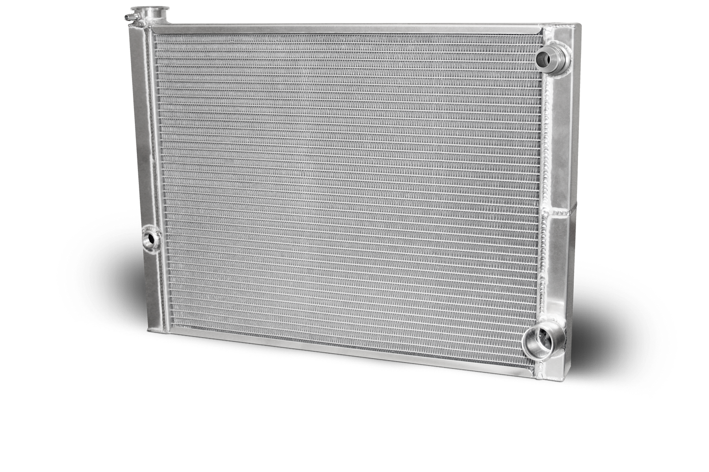 Double Pass Radiator Chevy 27.5 X 19 X 1.50 Core, 16 AN Male Inlet