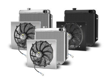 1964.5-66 Mustang Aluminum Radiator and Shroud - Driver Side