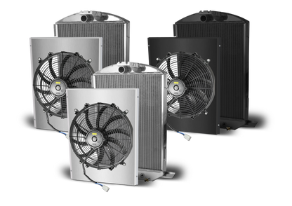 1932 Ford Car Aluminum Radiator and Shroud - Ford Engine